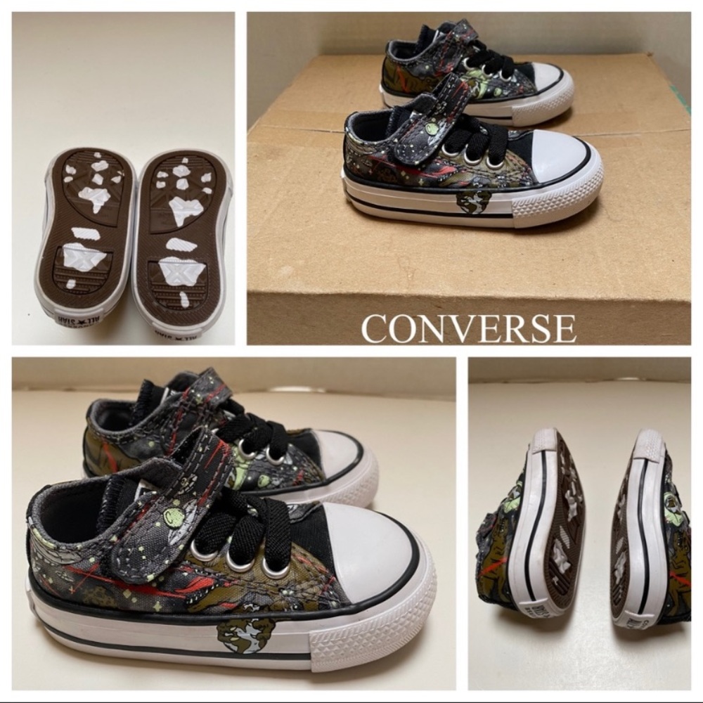 New Converse All Star Dinosaur Shoes Sz Baby 3
